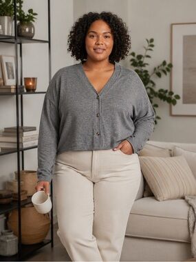 George Women's Charcoal Cardigan Sweater